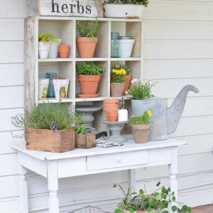 Upcycled Potting Bench