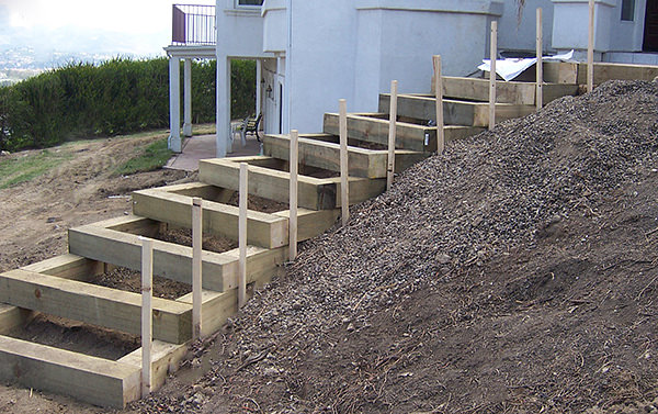 How to Cut Steps Into a Dirt Slope