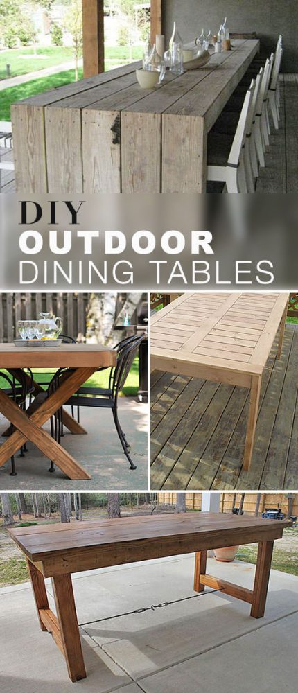 DIY Outdoor Dining Table Ideas & Projects • The Garden Glove