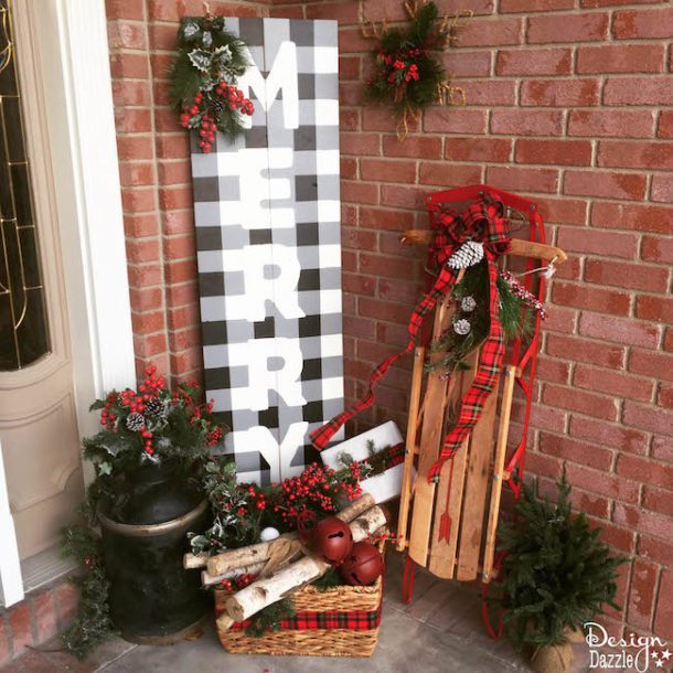 15 Easy DIY Christmas Signs for a Festive Front Porch • The Garden Glove