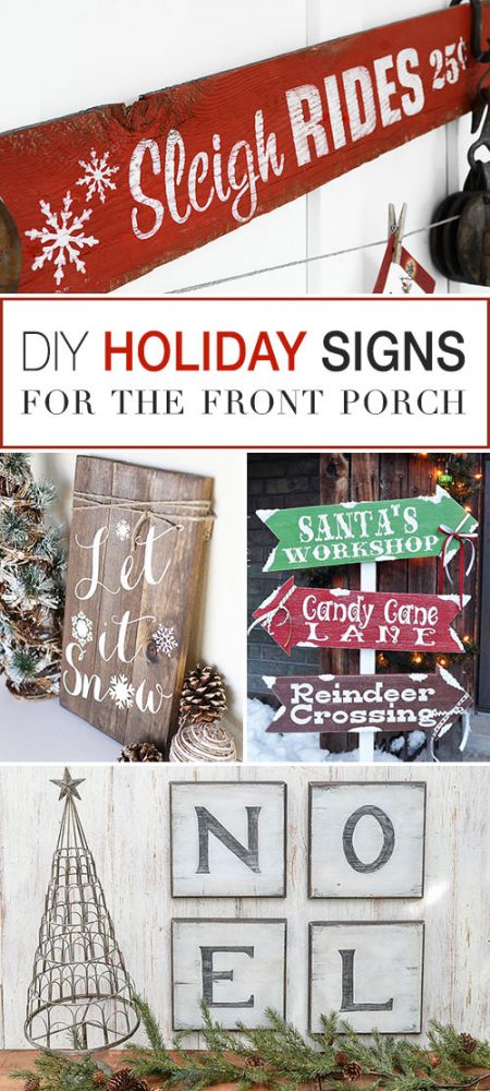 15 Easy DIY Christmas Signs for a Festive Front Porch • The Garden Glove