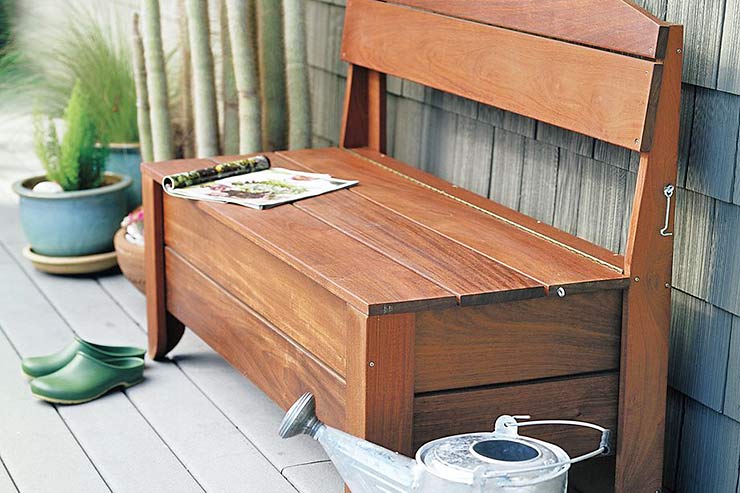 DIY Outdoor Storage Benches • The Garden Glove