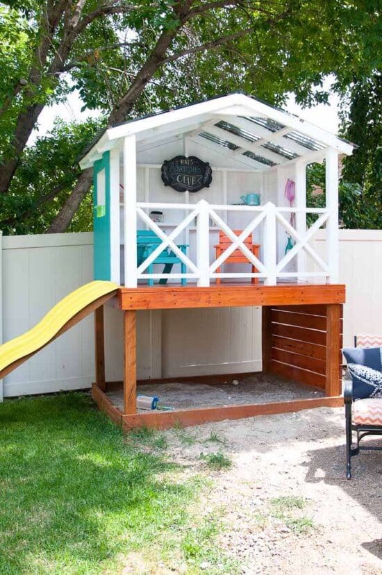 DIY Childrens Backyard Playhouse Ideas • The Garden Glove