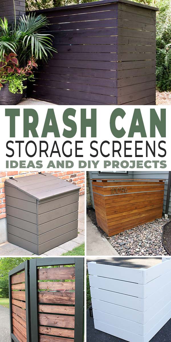 Trashy Looking Garbage Cans? Storage Ideas & Screen Projects • The