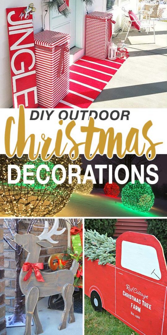 Dazzling DIY Outdoor Christmas Decorations • The Garden Glove