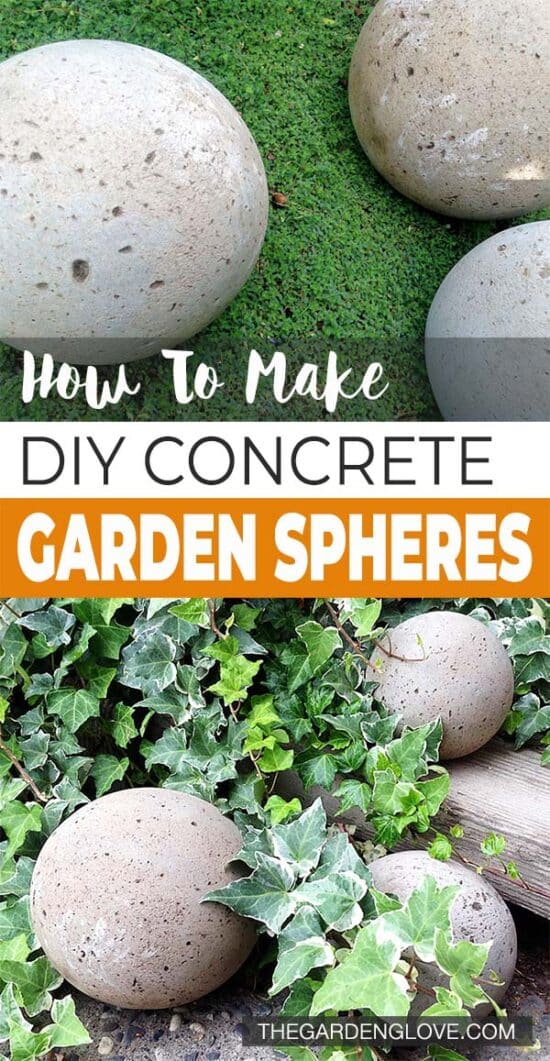 DIY Concrete Garden Spheres, Balls & Globes • The Garden Glove