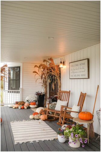 Outdoor Fall Decor - Decorate a Front Porch for Fall! • The Garden Glove
