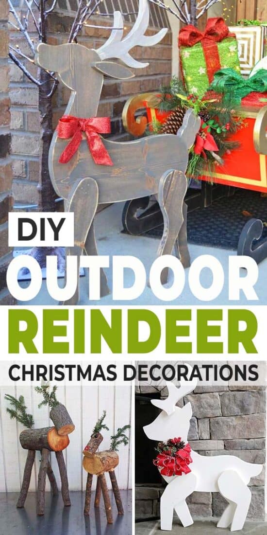 12 Festive DIY Outdoor Reindeer Christmas Decorations • The Garden Glove