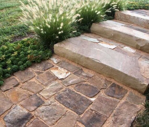 flagstone garden steps