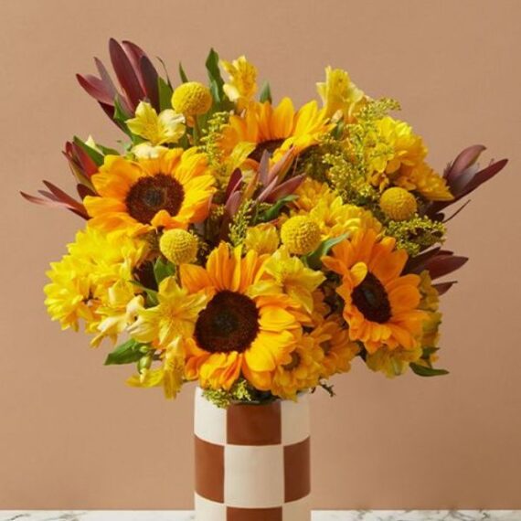 bouquet of sunflowers and other flowers