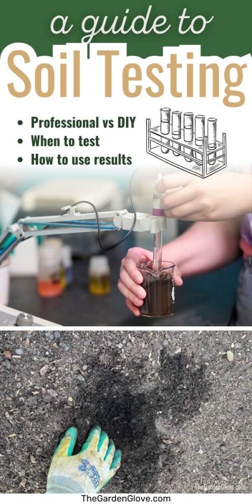 collage of two photos depicting diy and lab soil testing