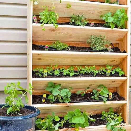 cedar diy vertical garden planter